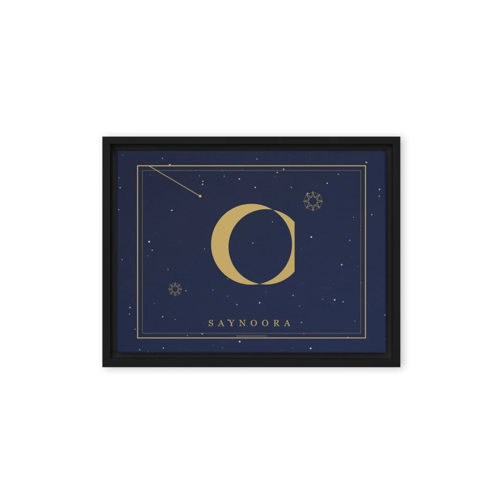 Framed “Crescent & Stars” Canvas